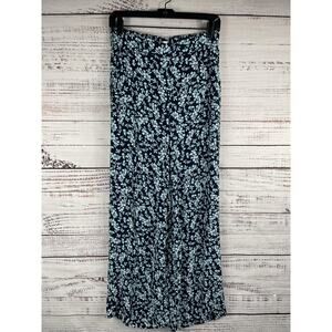 Loft Pants Women's XS Floral Wide Leg Elastic Waist Pockets Lightweight Casual